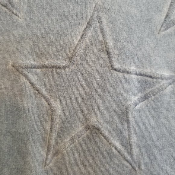 Grey & Gray Women's size Medium Blue Star-Embroidered Hoodie - Picture 11 of 13